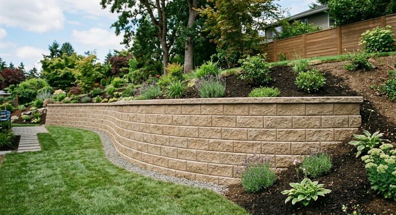 Block Retaining Wall Installation in Clermont, FL